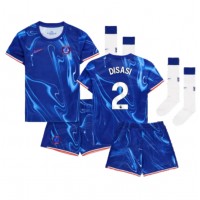 Echipament fotbal Chelsea Axel Disasi #2 Tricou Acasa 2024-25 pentru copii maneca scurta (+ Pantaloni scurti)